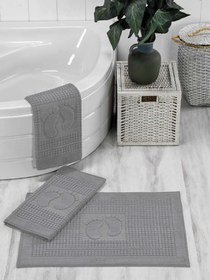 Resim Liva - Gri 3'lü Ayak Havlusu - Antrasit / 50*70 