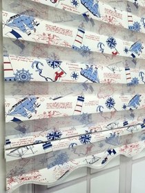 Resim BBB Gemi Desenli Zebra Stor Perde MZ143 170x260 