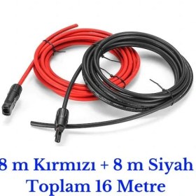 Resim Lexron 6 mm Mc4 Soketli 16 Metre (8m+8m) Güneş Paneli Solar Kablo 