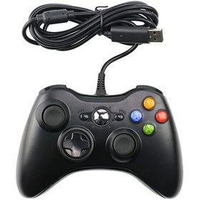 Resim Xbox360 İçin Usb 2.0 Kablolu Denetleyici Gamepad, Tak Ve Çalıştır, Kablo Uzunluğu: 2.5m Siyah 