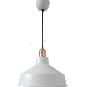 Resim Rys Retro Metal Dekoratif Beyaz Içi Beyaz Bakır Duylu Tekli Sarkı (536632648) 