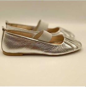 Resim Hazal Gümüş Deri Babet Gumus 