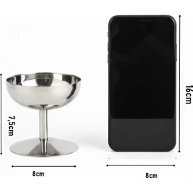 Resim Transformacion Heidi Serisi 4’lü Paslanmaz Çelik Lüks Dondurma ve Sunum Kasesi Seti 7.5 cm 722887 