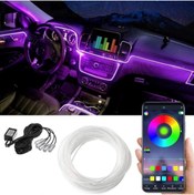 Resim Genel Markalar Araç Içi Atmosfer Ambiyans Led Neon Ip Led Rgb App Kontrollü 5 Parça 