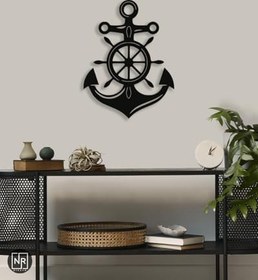 Resim NR Dizayn (146) Çapa Dümen Dekoratif Metal Duvar Tablosu 57 X 43 