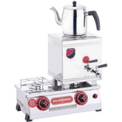 Resim Silverinox Silverİnox 15 Model Ekonomik Çay Ocağı, Çift Taban, 13 L, Doğalgazlı 