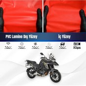 Resim Qj Srt550 X Motosiklet Brandası Su Geçirmez Branda Kırmızı Branda Motor Branda Xxl 