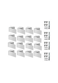 Resim Homyl 16x Pencere Klipsleri Dış Sıva Tuğla Için Klipler Gümüş 