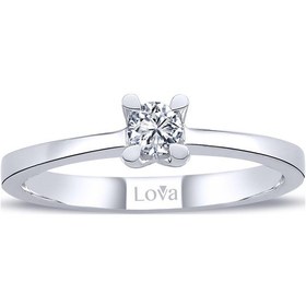 Resim Lova D Renk 0,18 Karat Pırlanta Tektaş Yüzük - 1010145 
