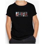 Resim Marvel Spiderman In Post Siyah Çocuk Tişört Siyah 