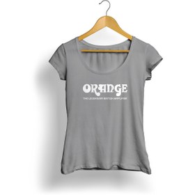 Resim Orange Logo Kadın T-Shirt (Gri) 