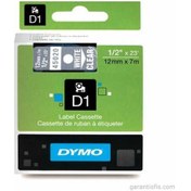 Resim Dymo D1 Şeffaf/Beyaz Yedek Şerit 12Mm X 7Mt 45020 