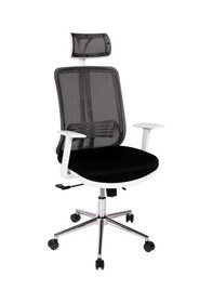 Resim Ofisbazaar Up Beyaz Fileli Yönetici Koltuğu Ergonomik Başlıklı Ofis Koltuğu Siyah Fileli Siyah 