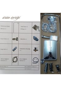 Resim Faumix Ckpenta01 Krom Yağmurlama Tepe Duş Seti Krom 