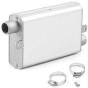 Resim Evrensel Jeneratör Susturucu Susturucu Borusu Park Isıtıcı Gürültü Azaltma Gümüş. 