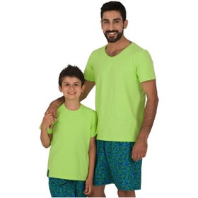 Resim The Don Aile Yeşil-Lacivert Desenli Erkek Çocuk Pijama Takımı (2- 