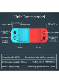 Resim Bluetooth Apple Uyumlu iOS Android Gamepad Joyistik Teleskopik Oyun 