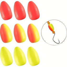 Resim 30 Adet Canlı Köpük Balıkçılık Şamandıraları - Alabalık, Leke & Kedi Balığı İçin İdeal - Sinek & Rig Balıkçılığı İçin Çok Yönlü Vuruş Göstergeleri 