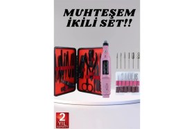 Resim Nacario Bfs Elektrikli Manikür Pedikür Seti Ikili Set 17 Parça Tırnak Bakımı Nasır Temizleme Tırnak Şekille 
