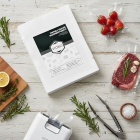 Resim VI'ORIO 50 Adet Tırtıklı Vakum Makinesi Poşeti Torbası (SEÇENEKLİ) (20x25cm) 