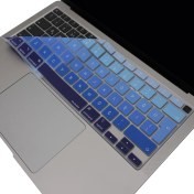 Resim McStorey Macbook Air M1 Klavye Kılıfı Türkçe Q Baskı A2179 A2337 ile Uyumlu Ombre 