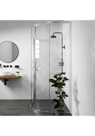 Resim Blackline Asimetrik Oval 5Mm Temperli Duşakabin H:190 90 x 120 CM 