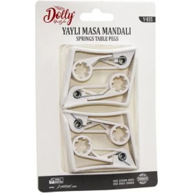 Resim Marsilyan 4 Parça Plastik - Yaylı Masa Örtüsü Mandalı Kıskacı (K95) 
