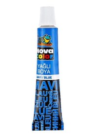 Resim Nova Color Yağlı Boya Tüp Mavi Nc-129 - 12 Adetli Paket 