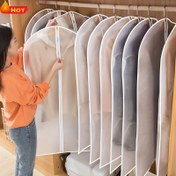 Resim 5'li Şeffaf Giysi Saklama Torbaları, Toz Geçirmez, Askılı Dolap Düzenleyici Giysiler ve Aksesuarlar İçin 