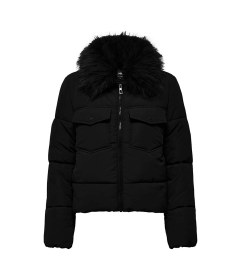 Resim Only Maggi Fur Puffer Life Siyah Kadın Mont 15322000 Siyah 