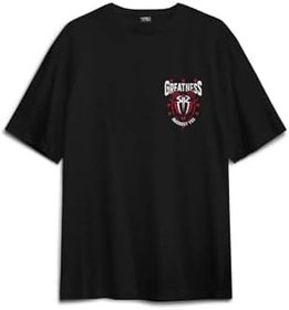 Resim Siyah Oversize Tişört Greatness Roman Reigns Gym Spor Fitness Sırt Ön Baskılı Unisex T-shirt 