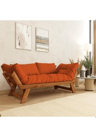 Resim Adalar Masif Tik-turuncu Renk 2li Kanepe Cpt8172-210 