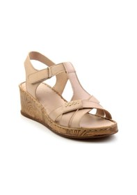 Resim Bambi Bej Leather Kadın Sandalet K05552006003 Bej 