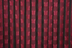 Resim KELEBEK MODEL FUŞYA RENK İP PERDE HAZIR DÜĞMELERİ DİKİLMİŞ İP PERDE 300 * 270 cm 