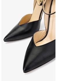 Resim Valmenti Kadın Hakiki Deri Siyah Topuklu Ayakkabı 1074 2282 Bn Ayk Y25 Sıyah Siyah 