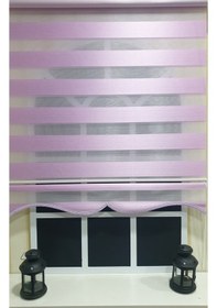 Resim Zebra Stor Perde Organze Lila Etek Dilimli Stb903 