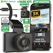 Resim Botslab G500H Pro ADAS Ön 3K QHD -Arka 1080P FHD 150° Geniş Açı WiFi+GPS Araç İçi Kamera +Park Modu Kiti 360+