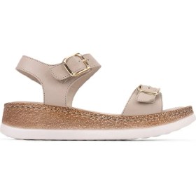 Resim Tamer Tanca Kadın Bej Comfort Sandalet 1107 215 Bn Sndlt Y25 Bej 