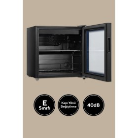 Resim KUMTEL 44L HMB-60 Mini Buzdolabı E Enerji Sınıfı Siyah Renk Büro Tipi Kullanım İçin 