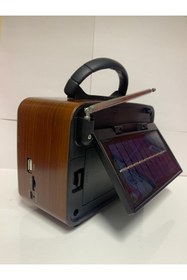 Resim BLOMSTER Everton Rt-827 Usb/fm/bt Solar Paneli Nostajık Radyo 