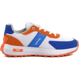 Resim Walkway Beyaz Saks Mavi Kadın Spor Ayakkabı Sneaker Çok Renkli 