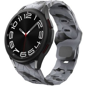 Resim Talazan Galaxy Uyumlu Watch 5 40mm Krd-116 20mm Futbol Desenli Spor Tasarımlı Silikon Kordo 