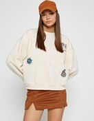 Resim Bisiklet Yaka Sweatshirt Baskılı İçi Polarlı 