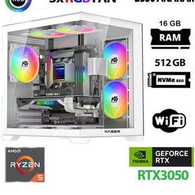 Resim Xaser Narnia X60 R5 5500 16 GB 512 GB M.2 Nvme SSD RTX3050 Free Dos Masaüstü Oyuncu Bilgisayarı 