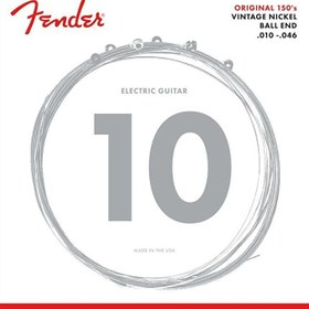 Resim Fender 0730150406 Original 150 Pure Nickel Elektro Gitar Teli (10-46) | 150R Regular Set Dengeli Tansiyon ve Pürüzsüz Tuşe 