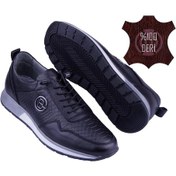 Resim Detector İç Dış Hakiki Deri Ortopedik Ultra Rahat Şık Erkek Ayakkabı Brt015 Siyah 
