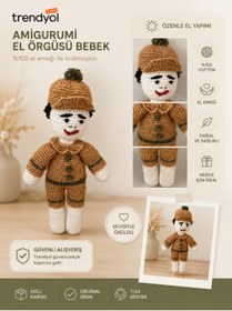 Resim ELUNE İSTANBUL El Yapımı Amigurumi Örgü Bebek - Sevimli Tasarım Dekoratif Oyuncak & Hediye 