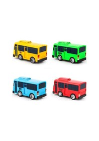 Resim Tayo Otobüs Oyuncak Çek Bırak Oyuncak Otobüs 4lü Sevimli Otobüs T 