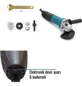 Resim 10'lu Set - 125MM 11000 Devir Toz Korumalı Avuç Taşlama (Mavi) PH027 