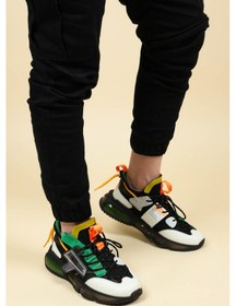 Resim Guja Bağcık Detaylı Triko Erkek Spor Ayakkabı Siyah-siyah Siyah 